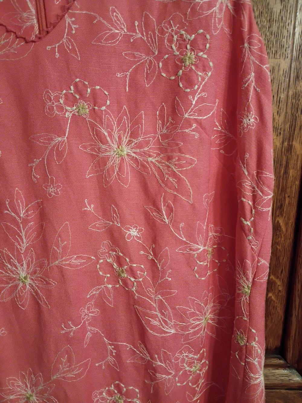 Talbots Pink Sleeveless Floral V-Neck Sundress. Size 8 - Picture 7 of 9